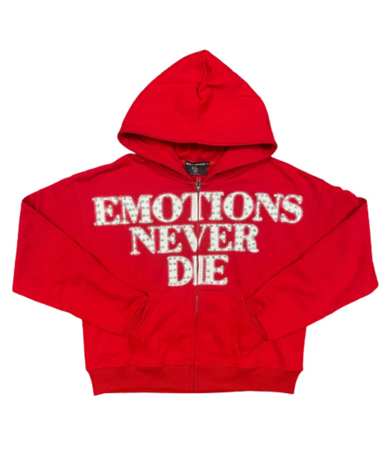 Hoodie EMOTION NEVER DIE RED