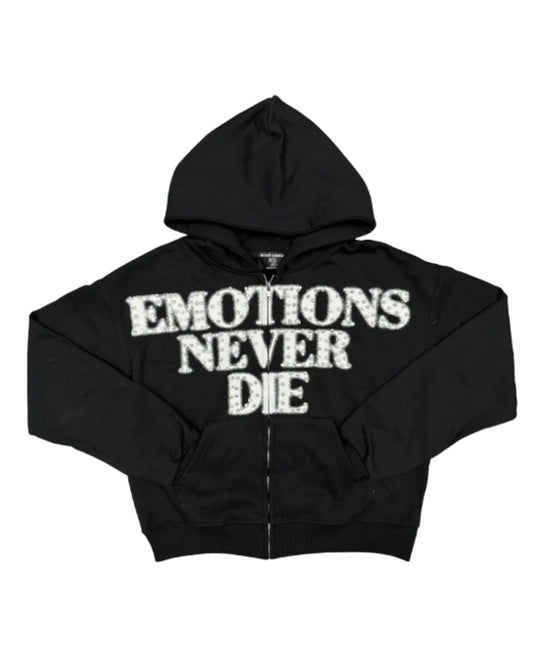 Hoodie EMOTION NEVER DIE BLACK