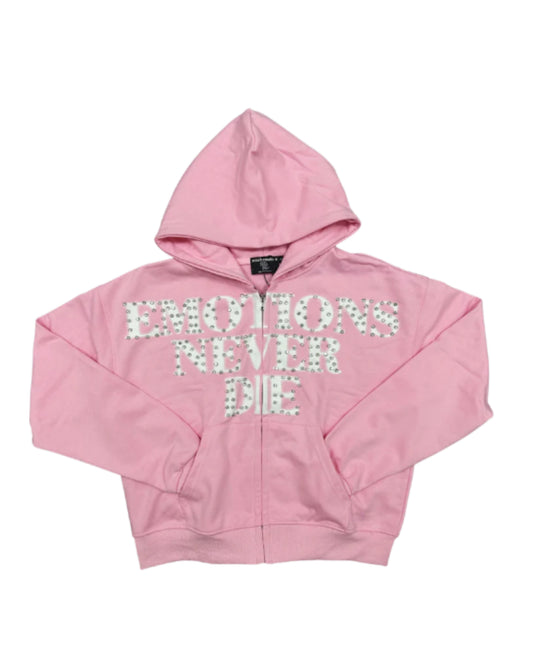 Hoodie EMOTION NEVER DIE PINK