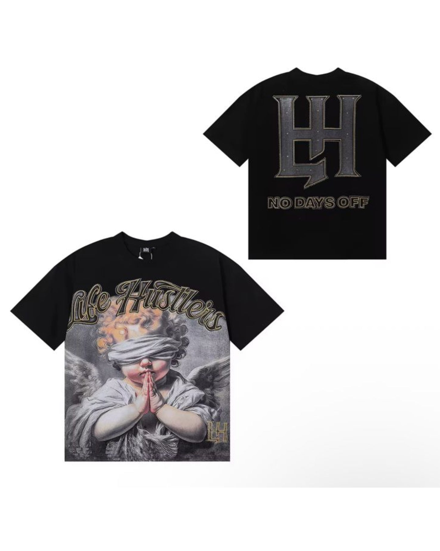 Polera HUSTLERS NO DAYS OFF BLACK