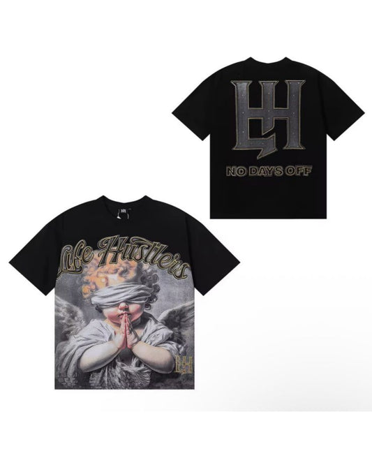 Polera HUSTLERS NO DAYS OFF BLACK